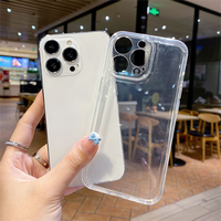 Coque de téléphone simple pour iPhone 11 12 13 14 15 16 XS Pro Max Plus Mini TPU Anti Drop Transparent Couverture Arrière Space Shell Antichoc