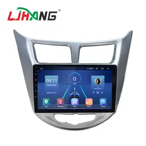 LJHANG – écran tactile android 11, lecteur dvd de voiture, navigation gps pour HYUNDAI VERNA/ACCENT/SOLARIS, radio multimédia stéréo vidéo
