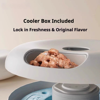 Distributeur automatique de nourriture pour animaux de compagnie à 6 repas pour aliments humides avec pack de glace, batterie au lithium 3600 mAh, WiFi sans fil, distributeur de nourriture pour chat avec LED, anti-pattes accrochées