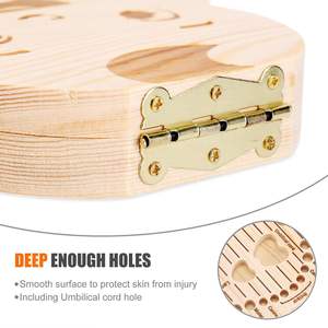 Boîte à dents en bois pour enfants, rangement pour dents de lait, organisateur de souvenirs - Product Image 5