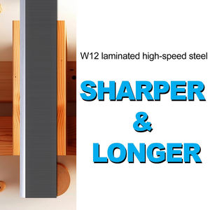 Ensemble de lames de construction HSS laminées W6 à haute productivité - Lames de <span class=keywords><strong>rabot</strong></span> et de dégauchisseuse de remplacement plus durables 0,75 kg 15x1x1/8 - Product Image 4