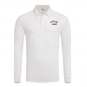 Chemises polo longues personnalisées de haute qualité en gros, motifs personnalisés, style simple - Product Image 3