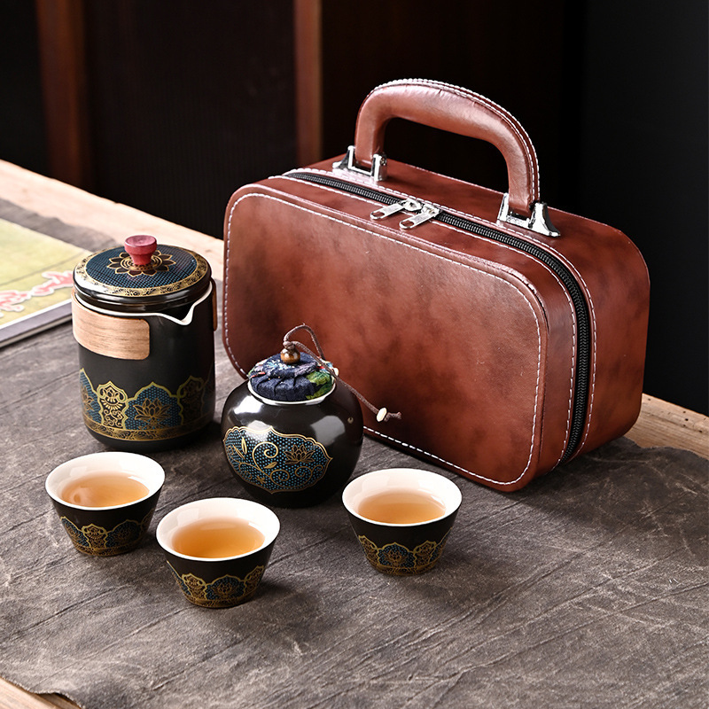 Classic style small brown bag-black