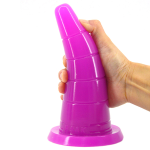Dildo Anale Nero 18,5cm, Plug Anale Grande, Giocattoli del Piacere per Donne FAAK, Juguetes Sexuales, Plug Anale Grande a Cono Scanalato 7,16 - Product Image 4