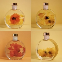 Flacon en verre plat pour parfum, directement de l'usine, flacon vide simple, diffuseur de parfum en verre pour la maison, flacon de parfum pour la maison