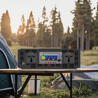 Convertisseur d'ondes sinusoïdales pures de 4000W de puissance maximale, 12V, 24V, 48V, 60V convertis en AC 220V, 110V