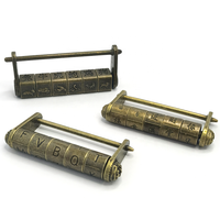 Serrure de boîte chinoise cadenas Ming et Qing alliage antique serrure Vintage combinaison aléatoire serrure boîte à bijoux cadenas