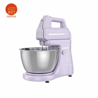 Batteur sur socle planétaire électrique oscillant en acier inoxydable, bol mélangeur de 4,5 L, 5 vitesses, 300 W, crochet pétrisseur, appareil de cuisine domestique
