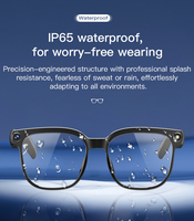 Lunettes intelligentes M02S avec enregistrement vidéo 1080P 30fps, caméra 800W, étanches IP65, BT5.4, appels mains libres, lunettes de soleil
