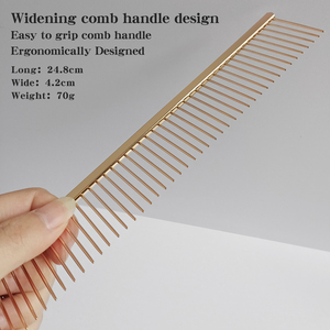Pettine Dorato per Toelettatura Animali Domestici, Ideale per Casa o Negozio, Resistente per Animali di Grossa Taglia Come Cani e Gatti, Perfetto per Spazzolare e Rimuovere i Nodi - Product Image 3