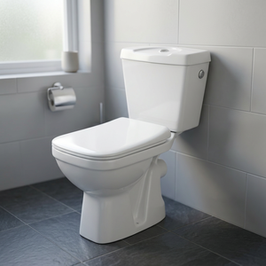 Luxury Ceramic Two Piece Water Closet Toilet Bowl with Dual Flush Floor Mounted Siphonic Jet Flushing for Hotel - Product Image 4