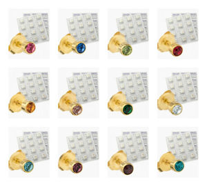 Clous d'<span class=keywords><strong>oreilles</strong></span> pour perçage d'<span class=keywords><strong>oreilles</strong></span> certifiés stériles couleur or argent C529 - Product Image 2