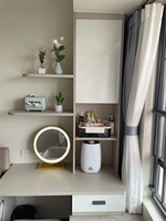 Escritorio de Estudio Moderno en Forma de L con Estantería Integrada, Mesa para Computadora que Ahorra Espacio, Gran Almacenamiento, Muebles para Oficina en Casa, Hecho en Fujian