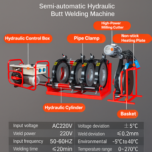 Bán tự động thủy lực mông Fusion Máy hàn cho ống PE | ống nhựa nóng chảy thợ hàn 220V 63mm-250mm - Product Image 6
