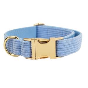 ODM OEM Hellblau Cord Hunde geschirr Set Verstellbare Haustier Halsbänder Mit Leine XS-XL Hund Pop Bag - Product Image 2