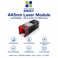 Module de diode laser bleu haute puissance Star Laser SL4505WM 450nm 5W TTL PWM pour gravure et découpe laser CNC