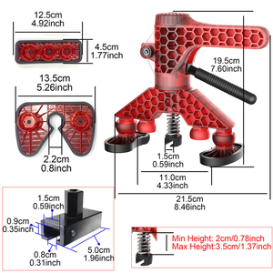 Kit de levage WOYO PDR500 PDR pour la réparation des bosses de <span class=keywords><strong>voiture</strong></span>, avec 3 types de patins de pied et adaptateur à languettes longues, réglage de la largeur par patin de pied - Product Image 2