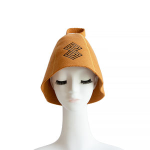 Chapeau de sauna en feutre de laine résistant à la chaleur, respirant et écologique, OEM - Product Image 6