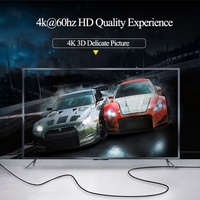 Câble AOC 18 Gbps 4K 60 Hz 2.0V à fibre optique active et paire torsadée coaxiale, gaine PVC, plaqué or, pour moniteur d'ordinateur et lecteur DVD
