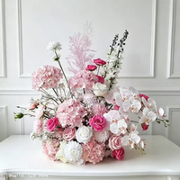 Bunga Mawar Gerbera Pink Minimalis 40cm dari Sutra Buatan, Dekorasi Meja untuk Ulang Tahun, Dapat Dicuci