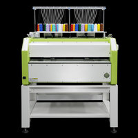 Machine à broder informatisée à grande vitesse à deux têtes, 12-15 aiguilles, commerciale, automatique, pour casquettes, broderie plate et T-shirts