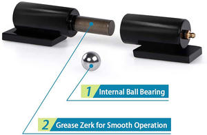 Charnières à ressort à roulement à billes de 7 pouces, en métal noir, paire, pour portails en <span class=keywords><strong>bois</strong></span>, portails de remorque, charnières de portail - Product Image 3
