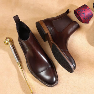 Bottes de cheville rétro pour homme 2025, style chevalier, marron, avec semelles épaisses et douces, pour printemps, automne/hiver, modèles de bottes longues - Product Image 3