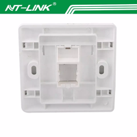 Meilleure vente au Royaume-Uni 86*86mm Ethernet façade simple et Double prise Rj45/Rj11 Internet Jack données/Tele Transmission plaque frontale murale