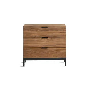 Free Sample Design Wooden vintage rustic cabinet sideboard modern side console table with 3 drawers