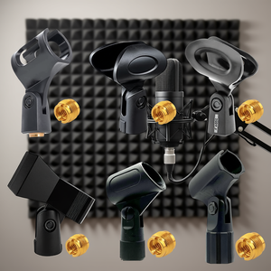 Soporte de micrófono de 5 núcleos, paquete de 6 piezas con adaptadores de tornillo de 5/8 a 3/8 pulgadas para soportes y bases de micrófono - Product Image 2