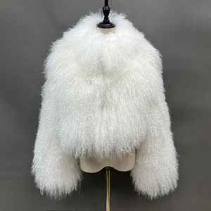 Nuovo Arrivo Giacca in Pelliccia di Agnello Mongolo da Donna Spessa e Soffice con Collo Alto e Colore Personalizzato - Product Image 3