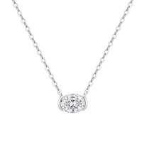 Collier pendentif en argent sterling 925 personnalisé SMON28 avec moissanite, design solitaire diamant VVS, fabricant de bijoux fins