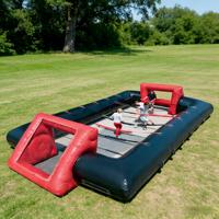 Terrain de Foosball Commercial Gonflable en PVC Écologique, Jeu de Football de Table Géant Interactif, Taille et Logo Personnalisables