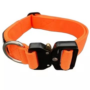도매 맞춤형 로고 전술 헤비 듀티 애완 동물 개 목걸이 금속 버클과 야외 나일론 개 목걸이 - Product Image 1
