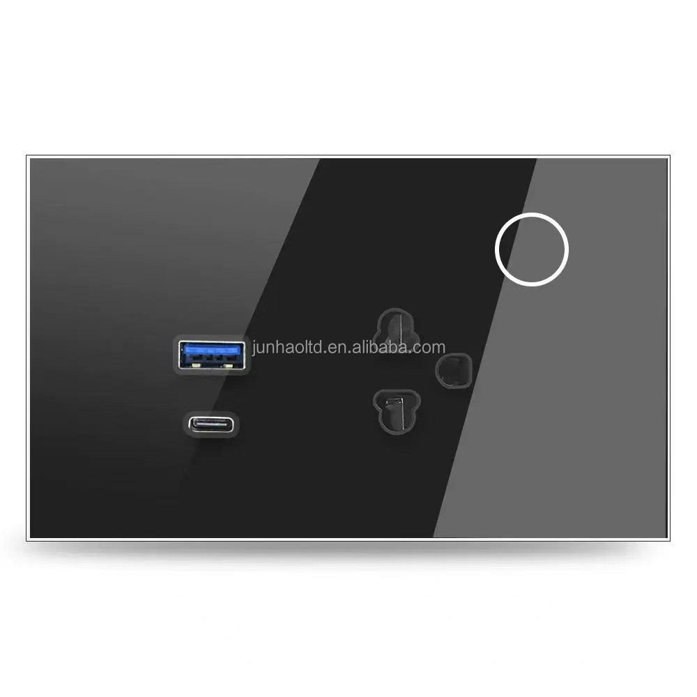Black--Universal--Single socket&USB C