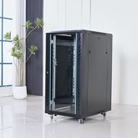 Armoire de serveur réseau au sol de 1 mètre, 19 pouces, 1040*600*600mm, en acier SPCC avec revêtement en poudre et porte en verre trempé.