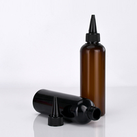 Bouteille Vide de 60 ml 100 ml 150 ml en Plastique Transparent pour Huile Capillaire, Distributeur à Pression avec Bouchon Doseur Twist-Open