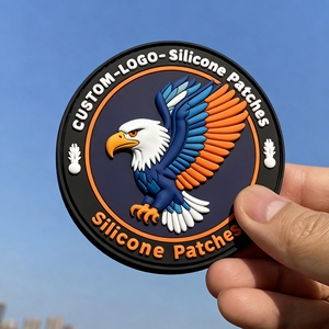 Горячая распродажа, силиконовые нашивки на заказ, ПВХ, резиновые этикетки, вышивка из синели для одежды, шляпа, оптовая продажа - Product Image 4