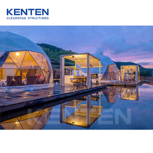 KENTEN personnalisé PVC temporaire géodésique 20 M2 dôme tente dôme maison monolithique luxe Igloo Glamping Resort Camping dôme géodésique - Product Image 4