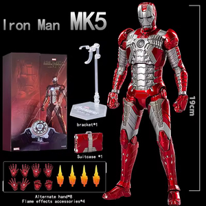 Figura de Acción Original de Marvel a Escala 1/10 de Zd Toys, Iron Man Edición 10.º Aniversario <span class=keywords><strong>MK</strong></span> 5, Modelo de Plástico con Articulaciones Móviles, Sin Iluminación - Product Image 2