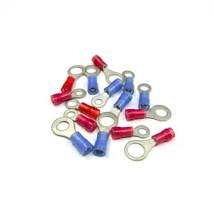 Quality-Assured electrical solder cable lugs Nylon Copper Insulated Lug Battery Splice Connector ring Terminal for Wire Connect