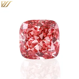 Inspired 2 carat weight pink CVD lab diamond for jewelry with certificate