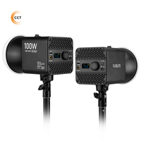 OEM Vloglite 100W LED Video Light, température de couleur réglable 2700-6500K, éclairage continu COB portable alimenté par batterie pour le contenu