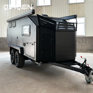Mini caravana de lujo híbrida todoterreno de fibra de vidrio duradera para expediciones de aventura remolques de Camping versátiles para viajeros - Product Image 5