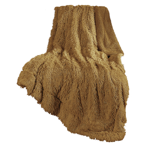 Couverture en fausse fourrure de terre cuite Super douce et confortable en peluche duveteuse pour canapé et lit - Product Image 4