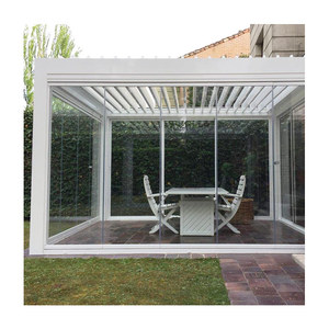 Pérgola de metal para exteriores, casa prefabricada de metal, eléctrica, 4x4, para patio, <span class=keywords><strong>terraza</strong></span>, jardín, impermeable, con led - Product Image 1