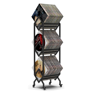Vinyl holder display rack vinyl record display frame wire display rack for retail vinyl records