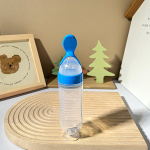 <span class=keywords><strong>Biberon</strong></span> cuillère distributeur de nourriture pour bébé en silicone sans BPA avec base ventouse, pour céréales et riz - Product Image 3