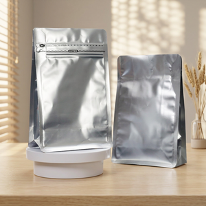 Paquete de 50 Bolsas para Granos de Café con Válvula, Bolsas Ecológicas de Fondo Plano, Resistentes, de Alta Calidad, Herméticas, a Prueba de Olores, en Existencia - Product Image 2