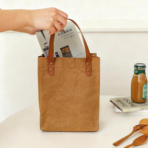 Bolso de mano sencillo de algodón de estilo japonés, impermeable, de gran capacidad, vertical, cuadrado, para mujer, para uso diario - Product Image 5